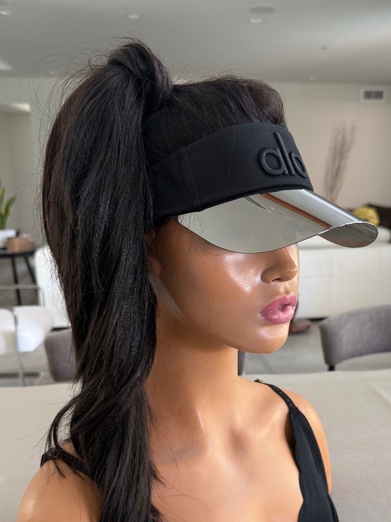 ALO Yoga Accessories - Alo Embroidered Sun Reflective Visor Black 100% Cotton NWT